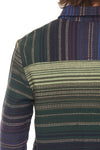 Moss Stripe Button Shirt Jacket