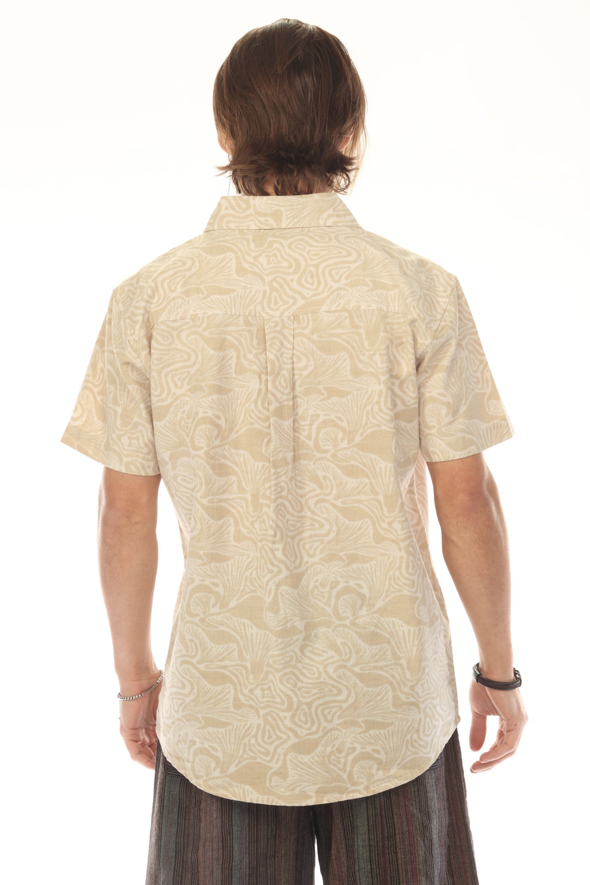 Abst Mushroom Print SS Shirt