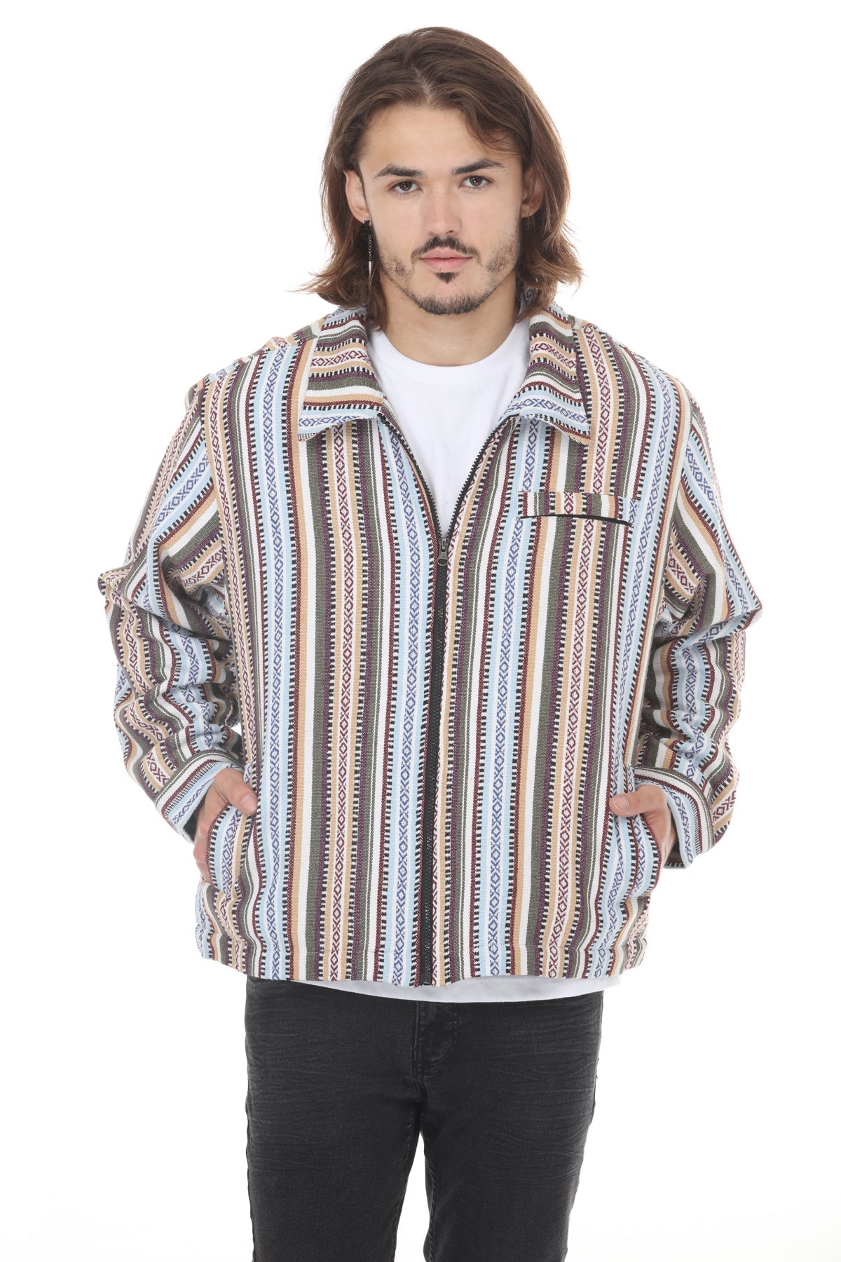 Mens Fleece Lined Zip Work Jacket