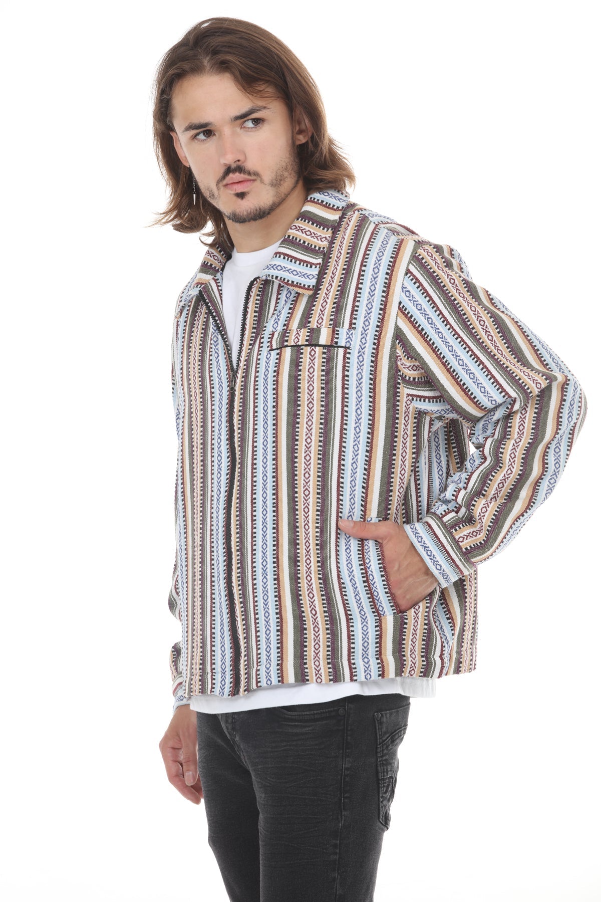 Mens Fleece Lined Zip Work Jacket
