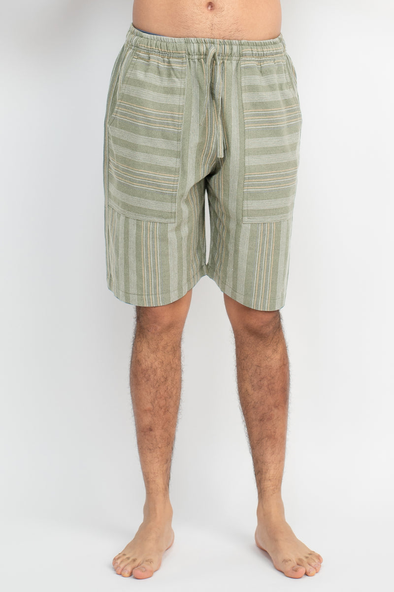 Yarn Dye Stripe Mens Cotton Shorts