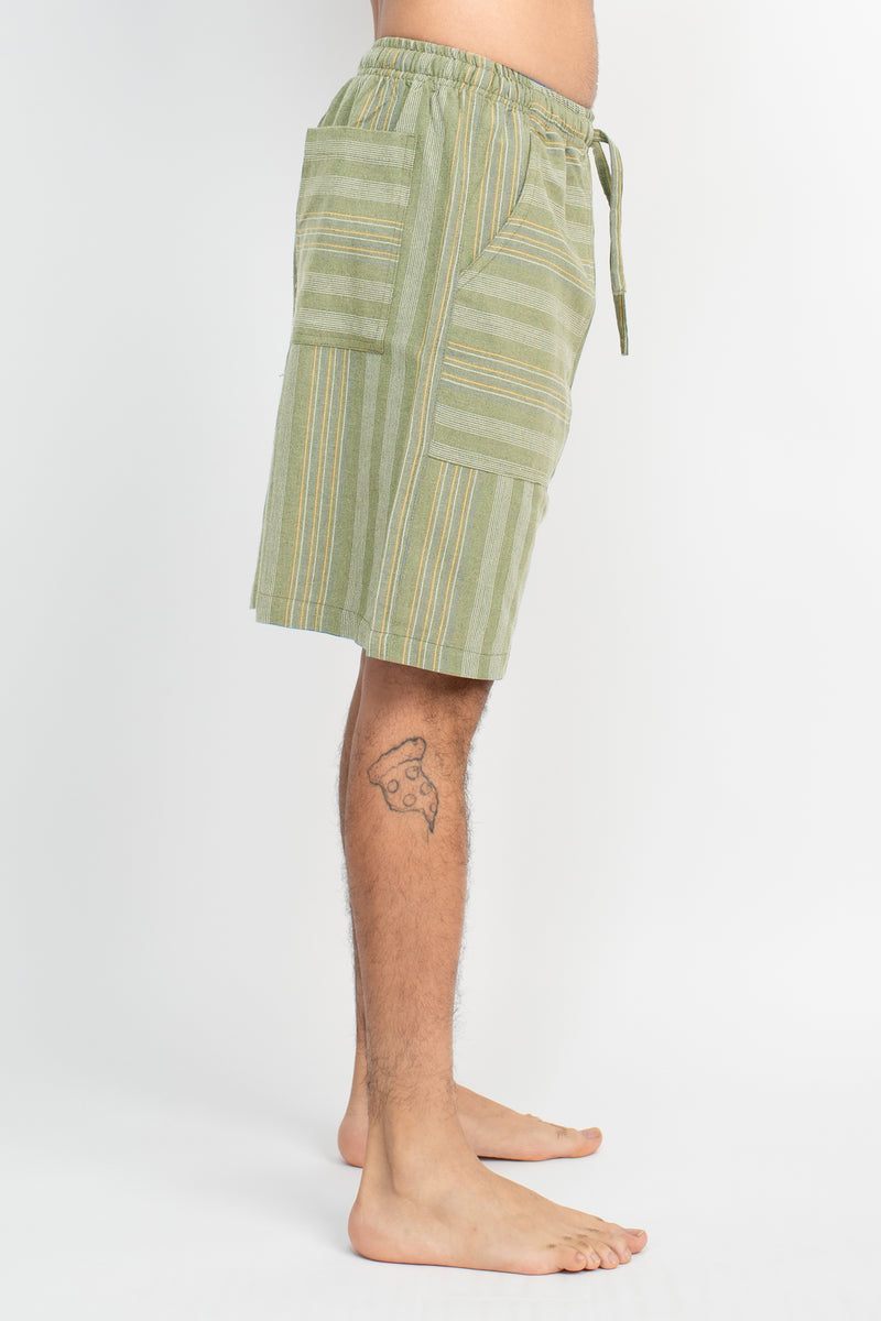 Yarn Dye Stripe Mens Cotton Shorts