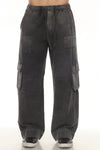 Stonewash Patch Cargo Pants