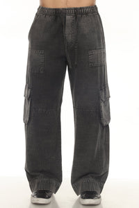 Stonewash Patch Cargo Pants