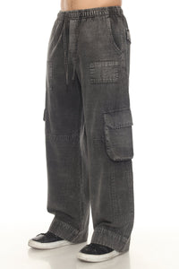 Stonewash Patch Cargo Pants