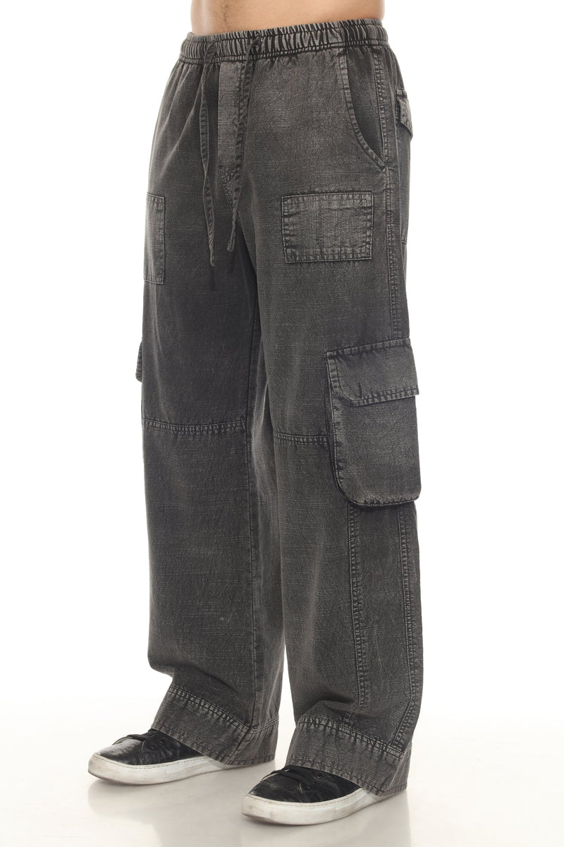 Stonewash Patch Cargo Pants