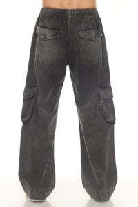 Stonewash Patch Cargo Pants