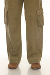 Stonewash Patch Cargo Pants