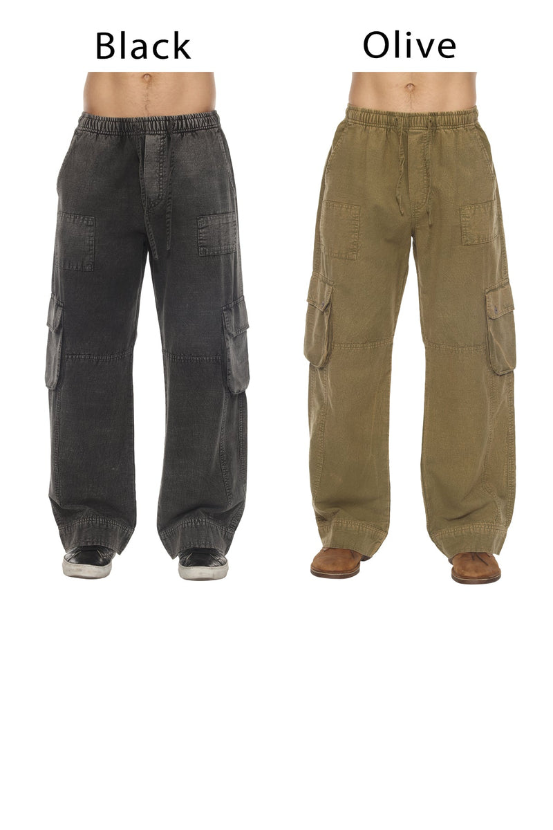 Stonewash Patch Cargo Pants