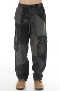 Vintage Patchwork Mens Cargo Pants