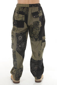 Vintage Patchwork Mens Cargo Pants
