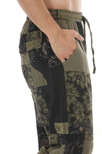 Vintage Patchwork Mens Cargo Pants