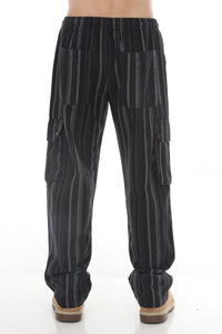 Unisex Striped Cargo Pants