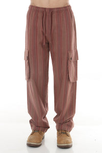 Unisex Striped Cargo Pants