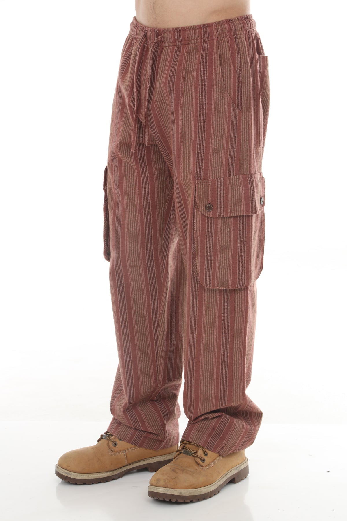 Unisex Striped Cargo Pants