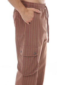 Unisex Striped Cargo Pants