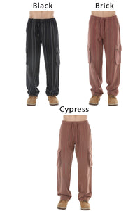 Unisex Striped Cargo Pants