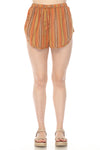 Stripe Binding Cotton Shorts