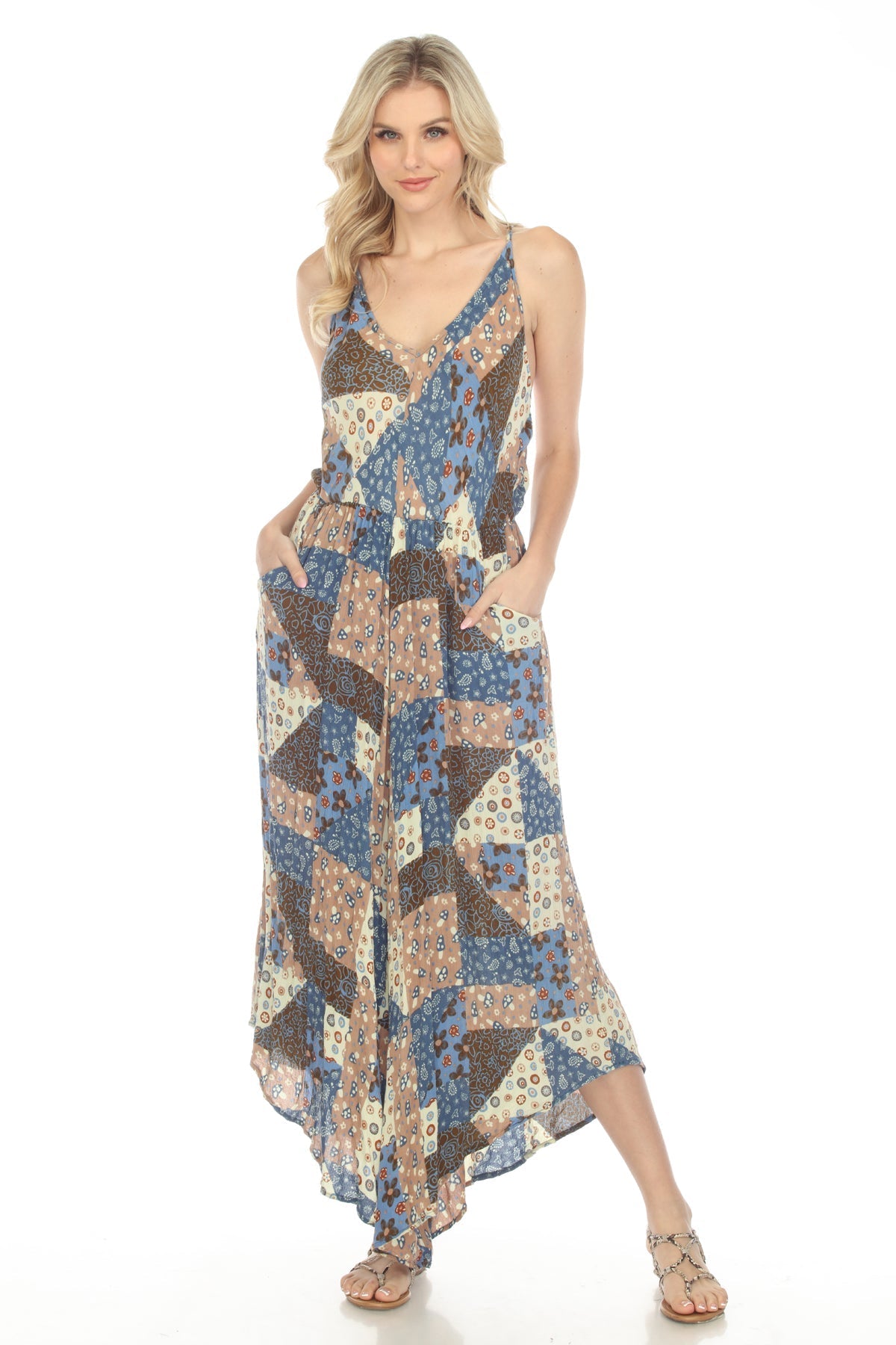 Mushroom Quilt Print Overall