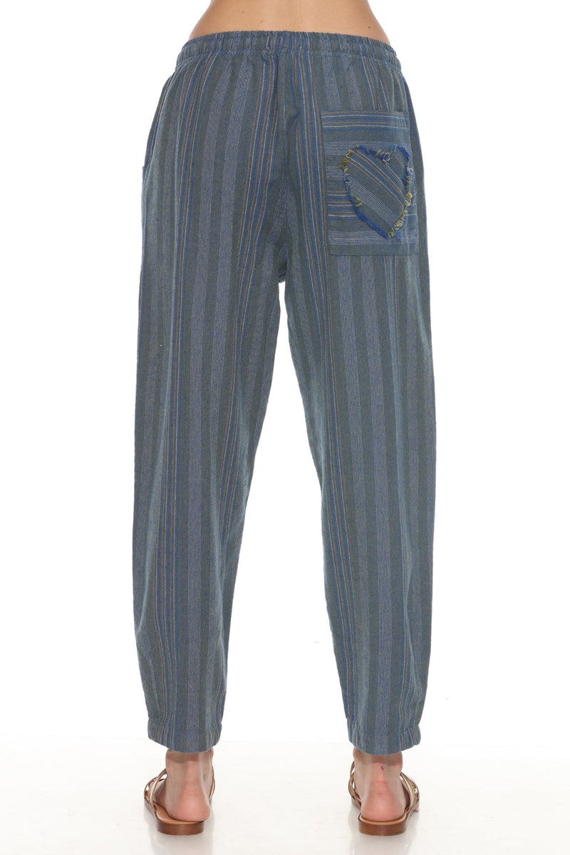 Heart Patchwork Barrel Pants