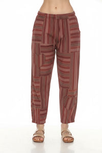 Heart Patchwork Barrel Pants