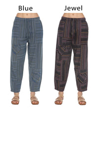Heart Patchwork Barrel Pants