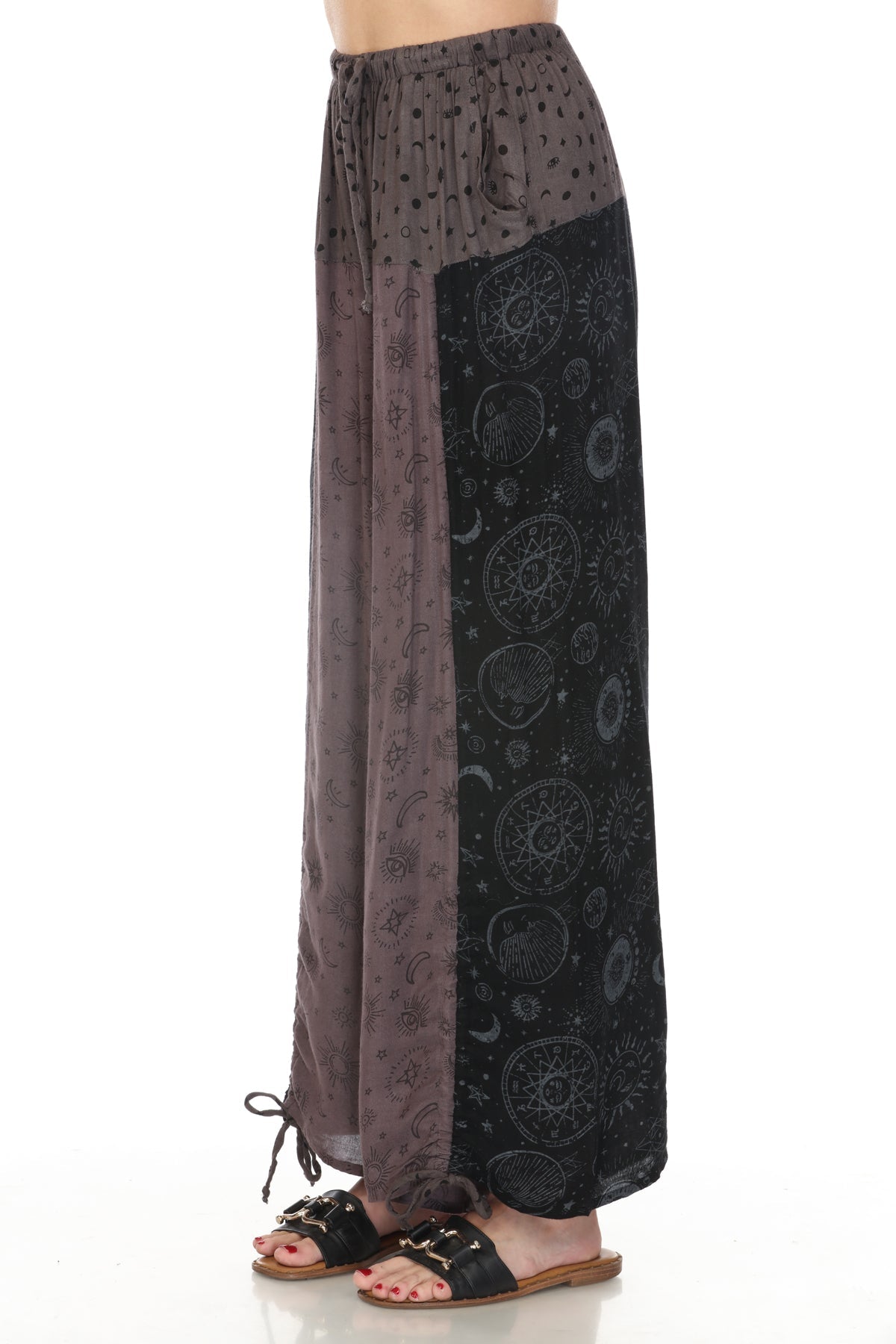 Celestial Patchwork Drawstring Pants