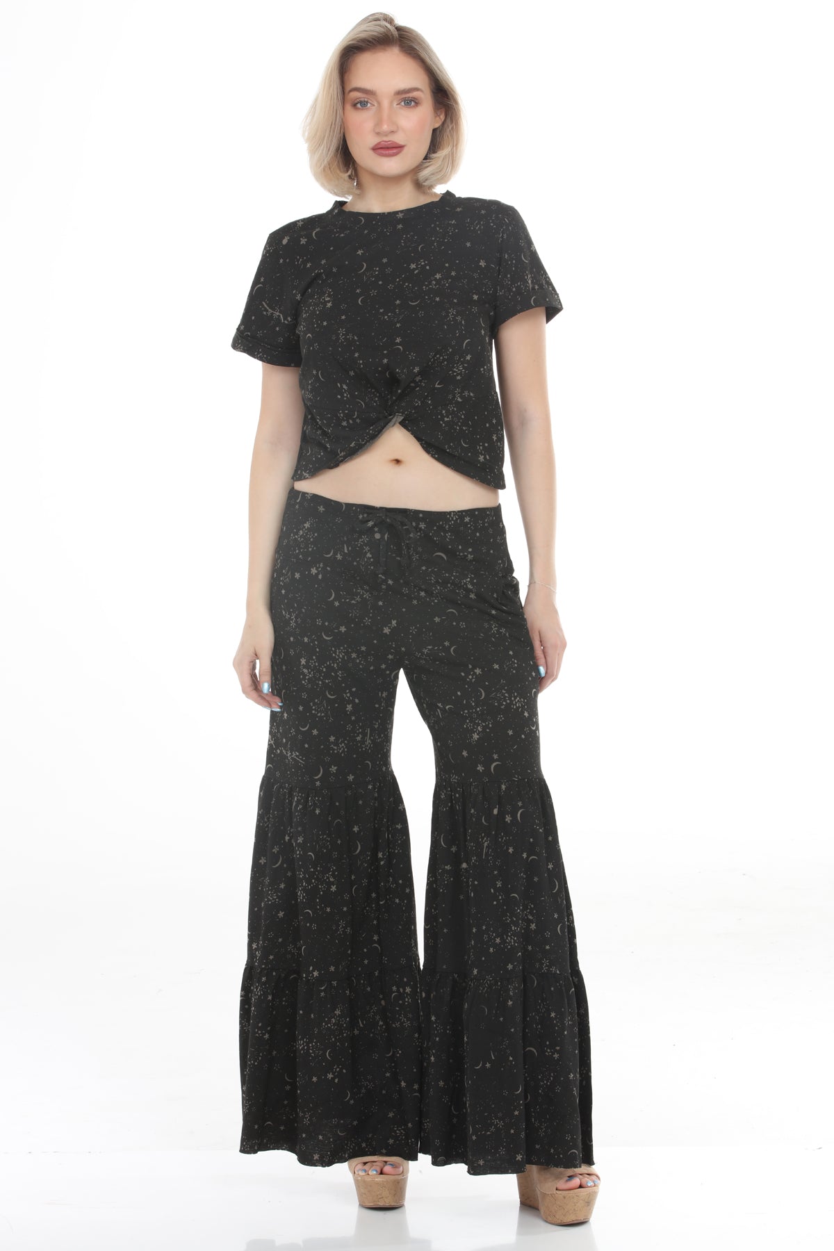 Celestial Tiired Jersey Pants