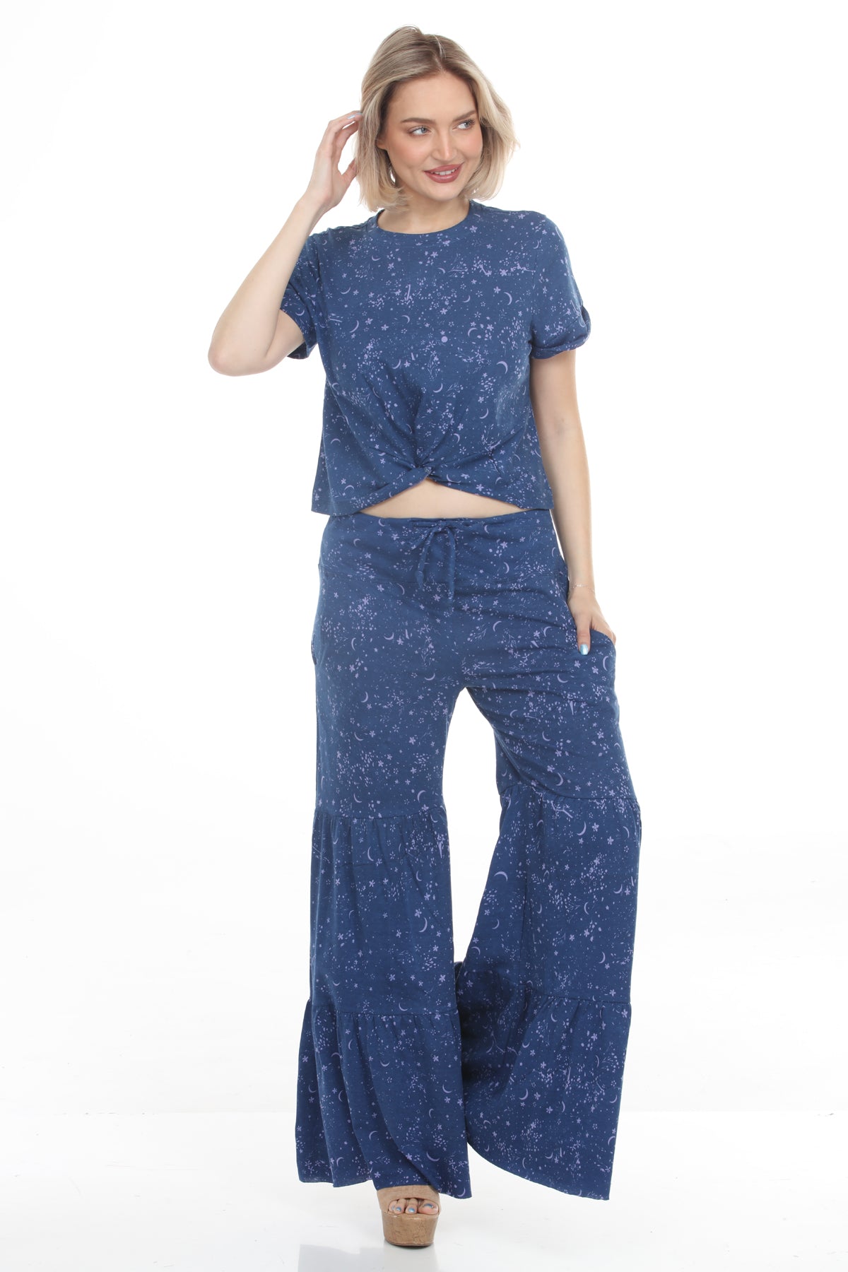Celestial Tiired Jersey Pants