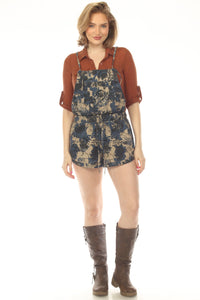 Paisley Cat Shortalls Romper