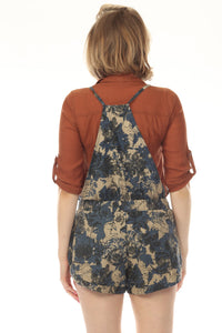 Paisley Cat Shortalls Romper