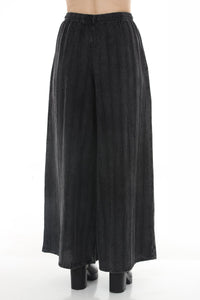 Stonewashed Waffle Wide Leg Pants