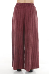 Stonewashed Waffle Wide Leg Pants
