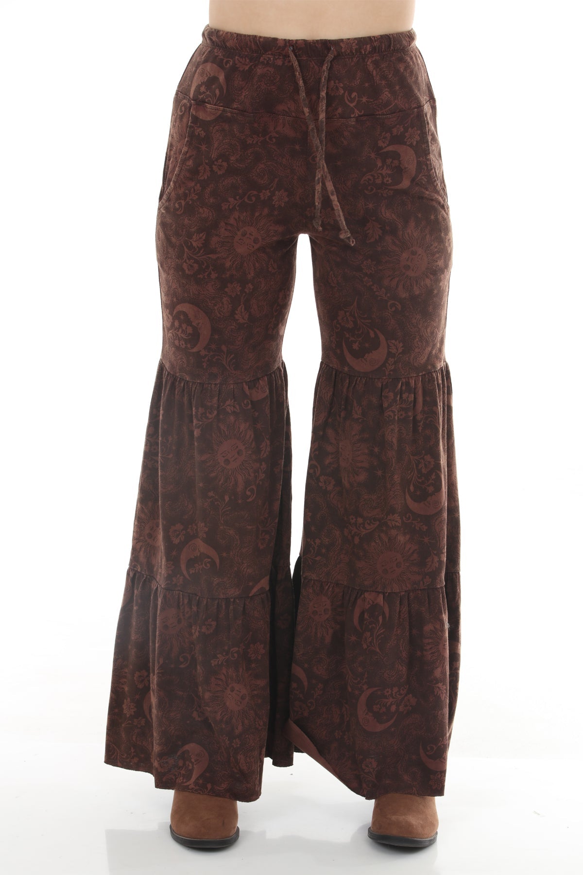 Romantic Celestial Ruffle Pants