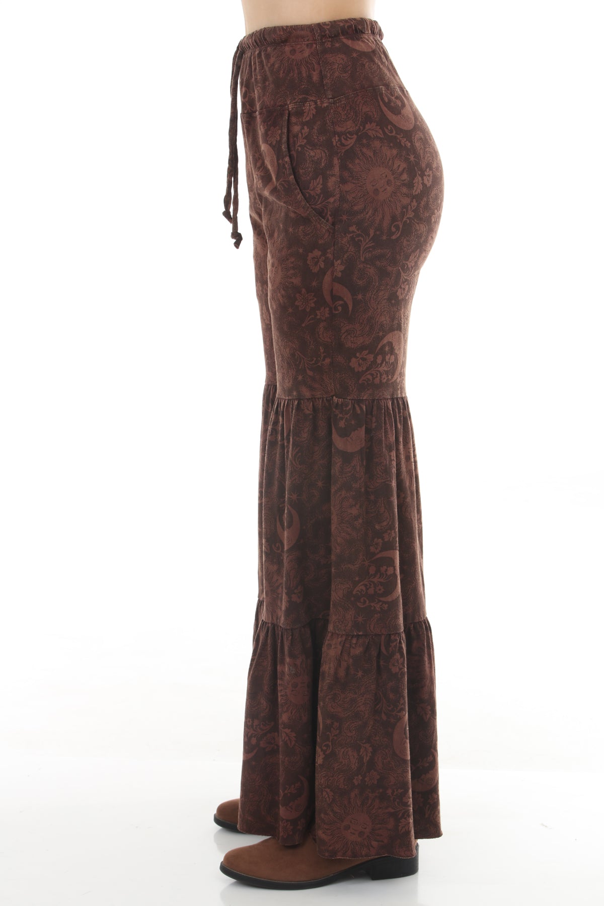 Romantic Celestial Ruffle Pants
