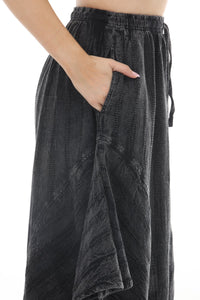 Draped Waffel Barrel Pants