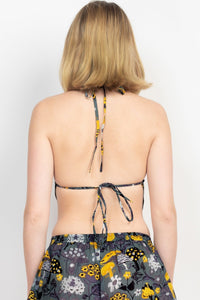 Mushroom Print Halter Top
