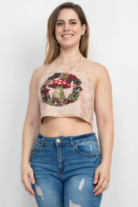 Woodland Mushroom Halter Top