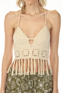Mandala Fringe Crochet Top