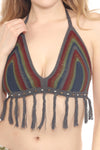 Santa Cruz Fringe Beaded Crochet Top