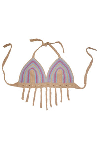 Santa Cruz Fringe Beaded Crochet Top