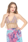 Santa Cruz Fringe Beaded Crochet Top