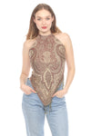 Fringe Paisley Halter Top
