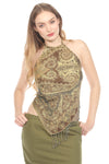 Fringe Paisley Halter Top