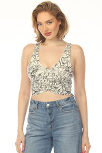 Wild Mushroom Ruched Bra Top