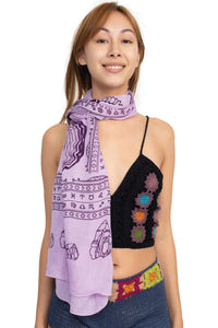 Crystals Printed Soft Sun Scarf