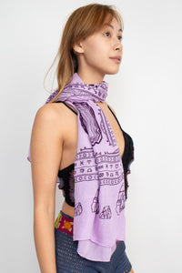 Crystals Printed Soft Sun Scarf