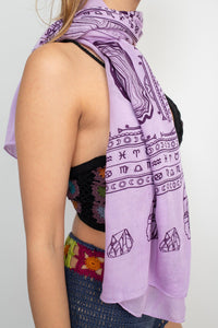 Crystals Printed Soft Sun Scarf