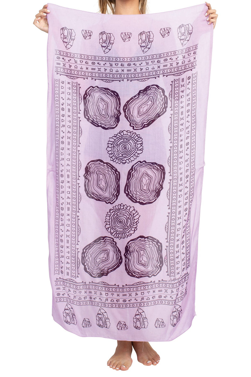 Crystals Printed Soft Sun Scarf