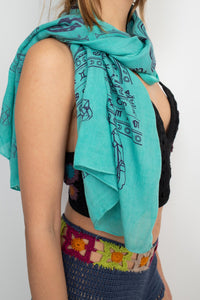 Crystals Printed Soft Sun Scarf